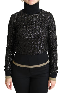 Thumbnail for Elegant Sequined Turtleneck Sweater