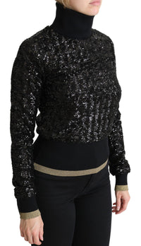 Thumbnail for Elegant Sequined Turtleneck Sweater