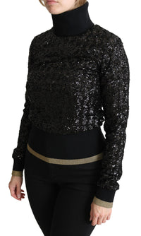 Thumbnail for Elegant Sequined Turtleneck Sweater