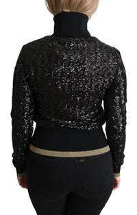 Thumbnail for Elegant Sequined Turtleneck Sweater