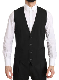Thumbnail for Elegant Gray Formal Vest - Regular Fit