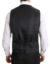 Thumbnail for Elegant Gray Formal Vest - Regular Fit