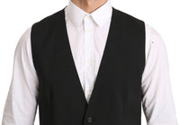 Thumbnail for Elegant Gray Formal Vest - Regular Fit