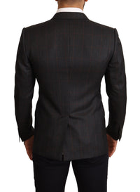 Thumbnail for Elegant Gray Check Martini Blazer