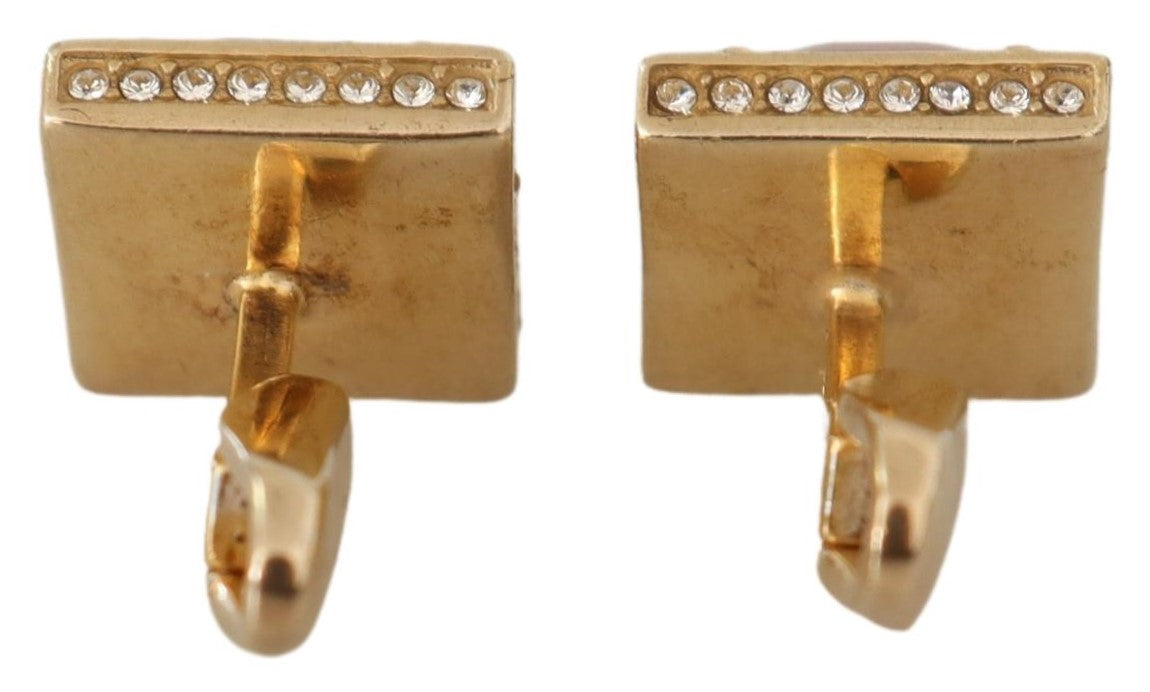 Elegant Gold-Tone Square Cufflinks