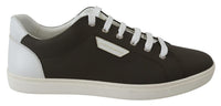 Thumbnail for Sleek White Leather Low Top Sneakers