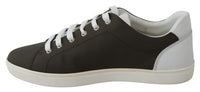 Thumbnail for Sleek White Leather Low Top Sneakers