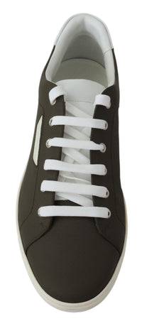 Thumbnail for Sleek White Leather Low Top Sneakers