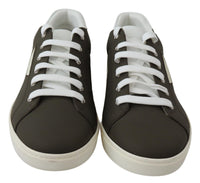 Thumbnail for Sleek White Leather Low Top Sneakers