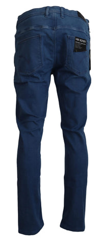 Thumbnail for Blue Cotton Stretch Men Casual Denim Jeans