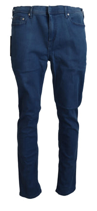 Thumbnail for Blue Cotton Stretch Men Casual Denim Jeans