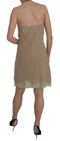 Thumbnail for Elegant Beige Lace Spaghetti Strap Mini Dress