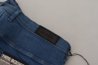 Thumbnail for Blue Cotton Stretch Men Casual Denim Jeans