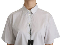 Thumbnail for Elegant White Cotton Polo Top