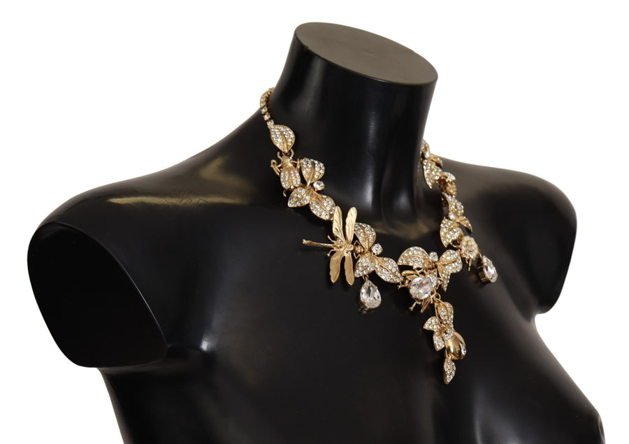 Elegant Sicily Floral Bug Statement Necklace