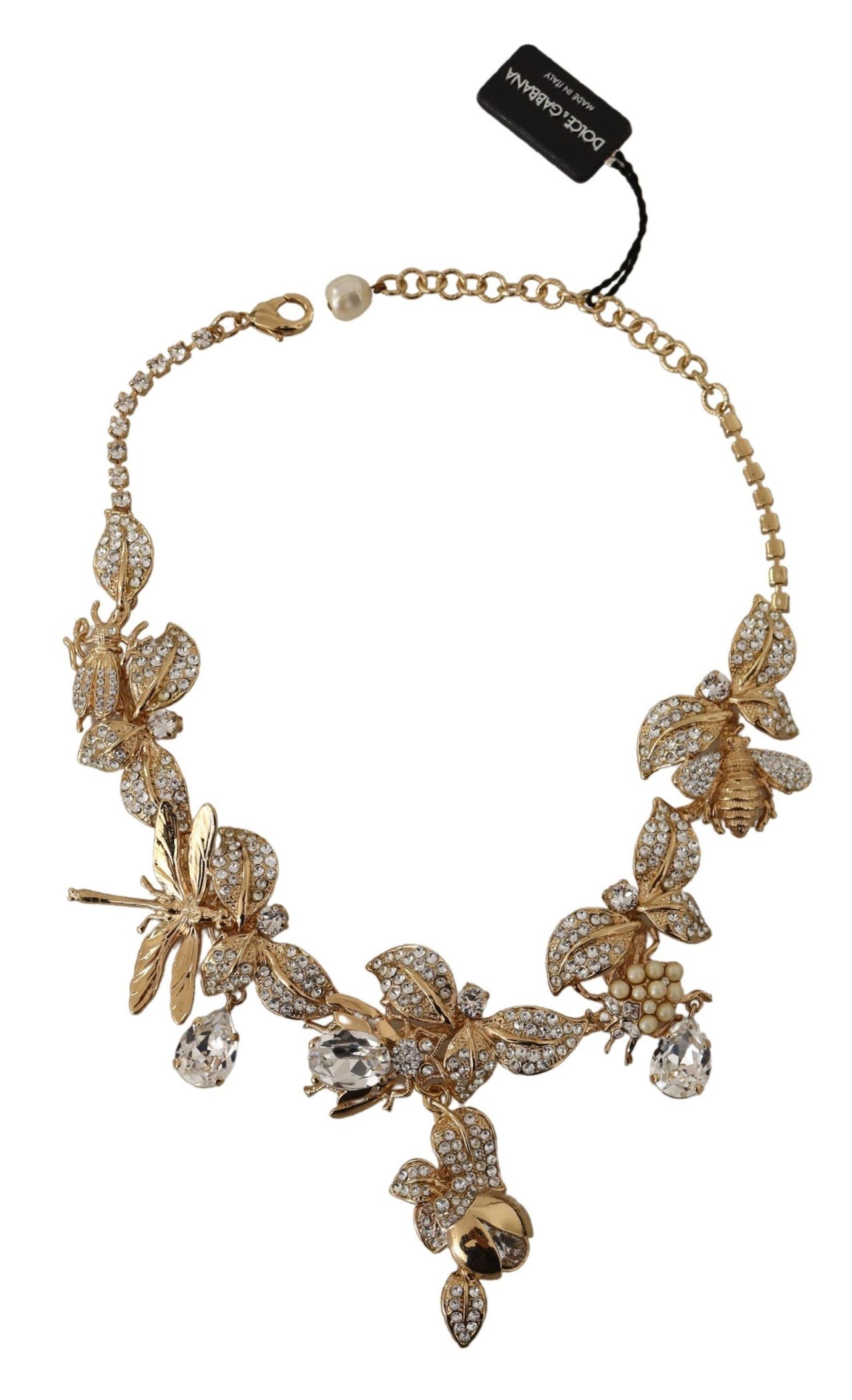 Elegant Sicily Floral Bug Statement Necklace