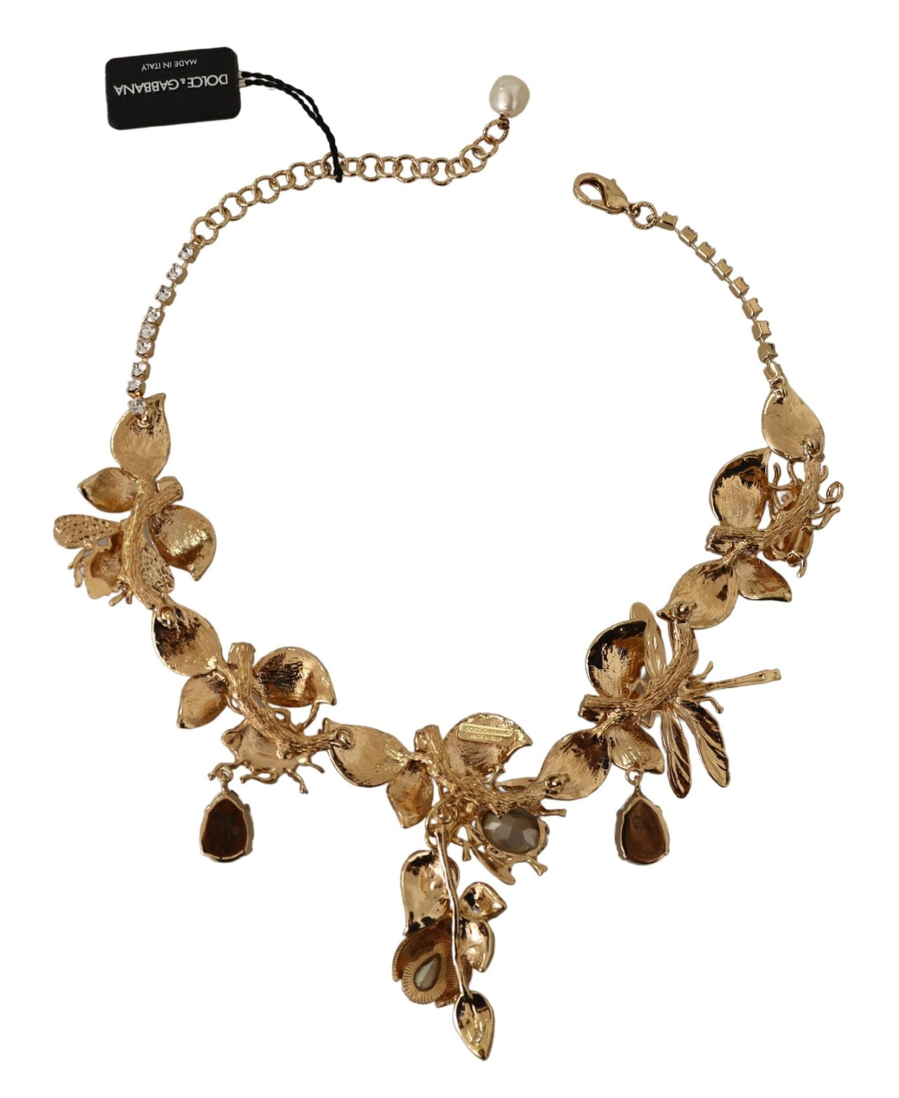 Elegant Sicily Floral Bug Statement Necklace