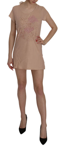 Thumbnail for Pink Lace Shift Mini Dress - Elegance Unleashed