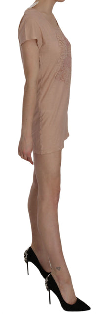 Thumbnail for Pink Lace Shift Mini Dress - Elegance Unleashed