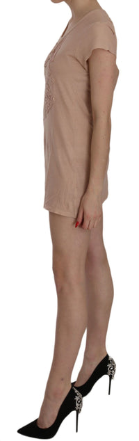 Thumbnail for Pink Lace Shift Mini Dress - Elegance Unleashed