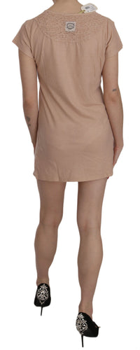 Thumbnail for Pink Lace Shift Mini Dress - Elegance Unleashed