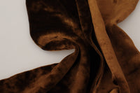 Thumbnail for Brown Shawl Velvet Neck Wrap Fringe Viscose Scarf