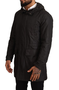 Thumbnail for Chic Hooded Blouson Coat in Timeless Black
