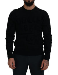 Thumbnail for Elegant Black Logo Wool Sweater