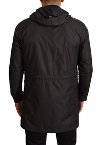 Thumbnail for Chic Hooded Blouson Coat in Timeless Black