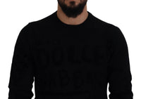 Thumbnail for Elegant Black Logo Wool Sweater