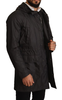 Thumbnail for Chic Hooded Blouson Coat in Timeless Black