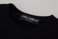 Thumbnail for Elegant Black Logo Wool Sweater