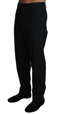 Thumbnail for Elegant Black Formal Wool Blend Trousers