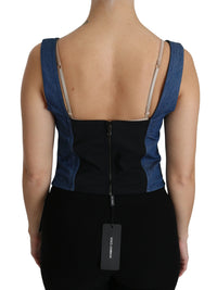 Thumbnail for Elegant Sleeveless Bustier Top in Blue