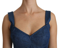 Thumbnail for Elegant Sleeveless Bustier Top in Blue