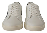 Thumbnail for Elegant White Leather Low Top Sneakers