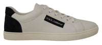 Thumbnail for Elegant White Leather Low Top Sneakers