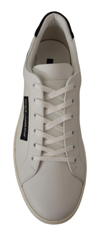 Thumbnail for Elegant White Leather Low Top Sneakers