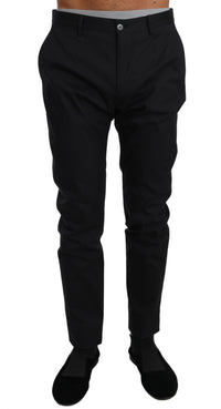 Thumbnail for Elegant Black Formal Wool-Blend Trousers