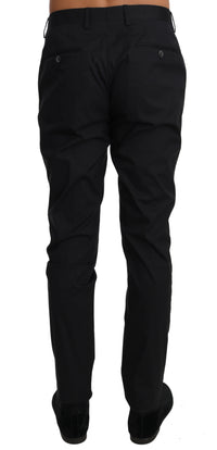 Thumbnail for Elegant Black Formal Wool-Blend Trousers
