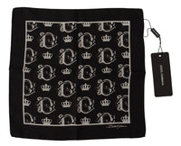 Thumbnail for Black DG Crown Print Square Handkerchief