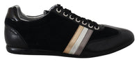 Thumbnail for Elegant Black Leather Sport Sneakers