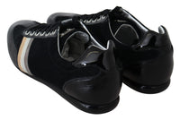 Thumbnail for Elegant Black Leather Sport Sneakers