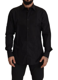 Thumbnail for Black GOLD Slim Fit Tuxedo Dress Shirt