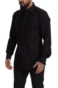 Thumbnail for Black GOLD Slim Fit Tuxedo Dress Shirt