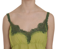 Thumbnail for Elegant Green Lace Linen Tank Top