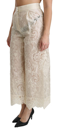 Thumbnail for Elegant High Waist Palazzo Cropped Pants