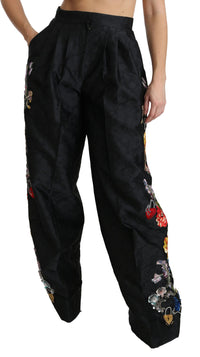 Thumbnail for Elegant High Waist Wide Leg Floral Pants