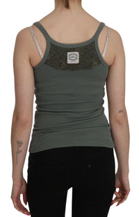 Thumbnail for Chic Green Spaghetti Strap Casual Tank Top