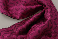 Thumbnail for Magenta Geometric Patterned Shawl Fringe Silk Scarf